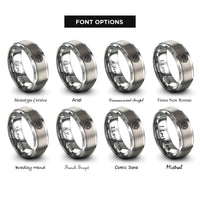 font options for inside engraving on silver celtic knotwork circle rings
