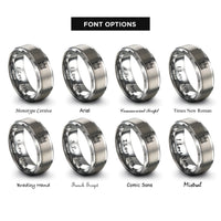 font options for inside engraving on gray cemetery gate rings