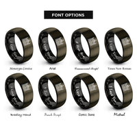 font options for inside engraving on gunmetal & black cemetery gate rings