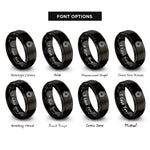 font options for inside engraving on black center lock nut rings