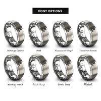 font options for inside engraving on gray centerline symbol cl rings