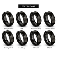 font options for inside engraving on black central america rings