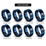font options for inside engraving on blue centrifuge rings