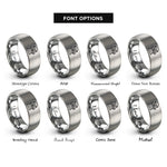 font options for inside engraving on gray centrifuge rings