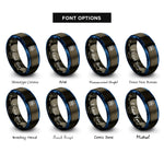 font options for inside engraving on gunmetal & blue centrifuge rings