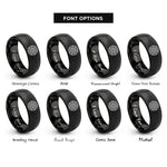 font options for inside engraving on black chain sprocket rings