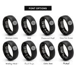 font options for inside engraving on black chain sprocket rings