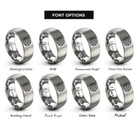 font options for inside engraving on grey chain sprocket rings