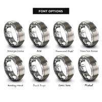 font options for inside engraving on grey chainring rings