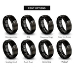 font options for inside engraving on black chalice bread rings