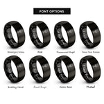 font options for inside engraving on black chalice host rings