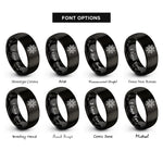 font options for inside engraving on black chaos star rings
