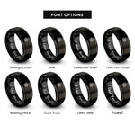 font options for inside engraving on black chaos star rings