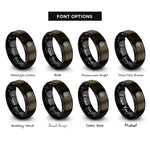 font options for inside engraving on gunmetal & black chaos star rings