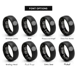 font options for inside engraving on black chartres labyrinth rings
