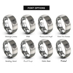 font options for inside engraving on grey chartres labyrinth rings