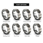 font options for inside engraving on gray chartres labyrinth rings