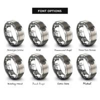 font options for inside engraving on gray chartres labyrinth rings