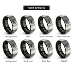 font options for inside engraving on black & grey charybdis whirlpool maw rings
