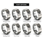 font options for inside engraving on grey charybdis whirlpool maw rings
