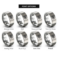 font options for inside engraving on grey charybdis whirlpool maw rings