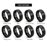 font options for inside engraving on black checkpoint marker flag rings