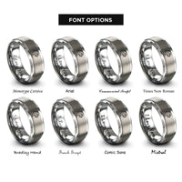 font options for inside engraving on gray cheetah rings