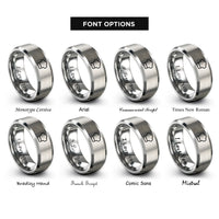 font options for inside engraving on silver chef hat rings