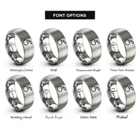 font options for inside engraving on gray cherry rings