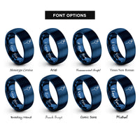 font options for inside engraving on blue cherry skewer rings