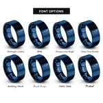 font options for inside engraving on blue cherry skewer rings