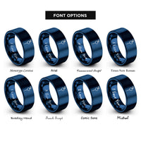 font options for inside engraving on blue cherry skewer rings