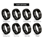 font options for inside engraving on black cherub full silhouette rings