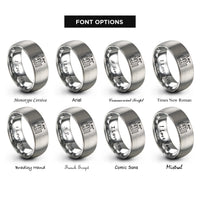 font options for inside engraving on silver chi rings