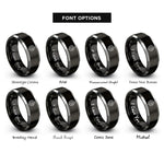 font options for inside engraving on black & grey chi rho rings