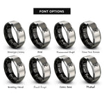 font options for inside engraving on black & gray chi rho rings