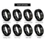font options for inside engraving on black chi rho rings