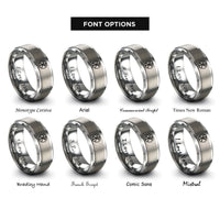 font options for inside engraving on gray chi rho christogram rings