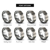 font options for inside engraving on silver chi rho rings