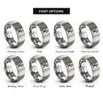 font options for inside engraving on gray chi rho rings