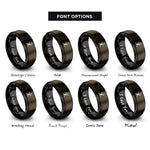 font options for inside engraving on gunmetal & black chi rho rings