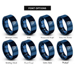 font options for inside engraving on blue chicago rings