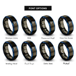 font options for inside engraving on gunmetal & blue chicago rings