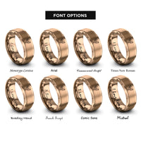 font options for inside engraving on rose gold chicken cuts diagram rings