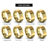 font options for inside engraving on gold chicken nuggets rings