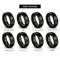 font options for inside engraving on black chicken sandwich rings