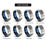 font options for inside engraving on blue & grey chief anchor rings