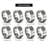 font options for inside engraving on gray chief anchor rings