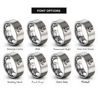 font options for inside engraving on grey chief anchor rings