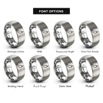 font options for inside engraving on grey chili pepper rings